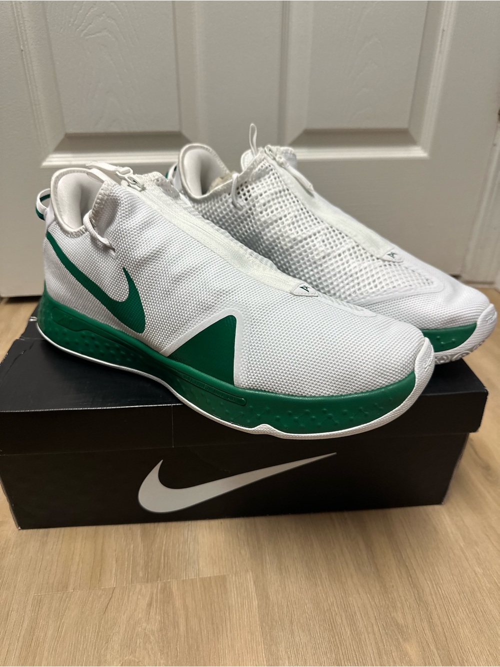 Nike PG 4 TB Promo Paul George Basketball Shoes Mens 17 Green White CW4134-104